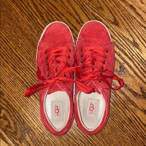 Red UGG sneakers